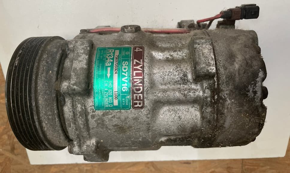Airco compressor VW/Audi SD7V16 R134a - Gebruikt, Auto-onderdelen, Ophalen of Verzenden, Gebruikt, Volkswagen