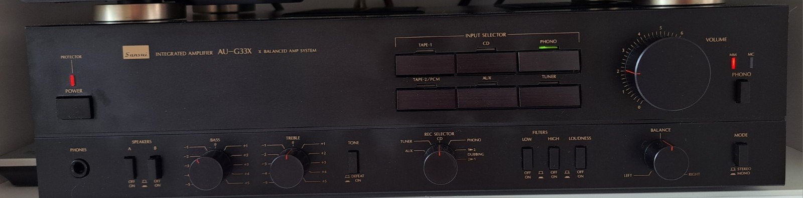 Sansui au g 33 X, Audio, Tv en Foto, Versterkers en Receivers, Ophalen of Verzenden, Gebruikt, Minder dan 60 watt, Overige merken