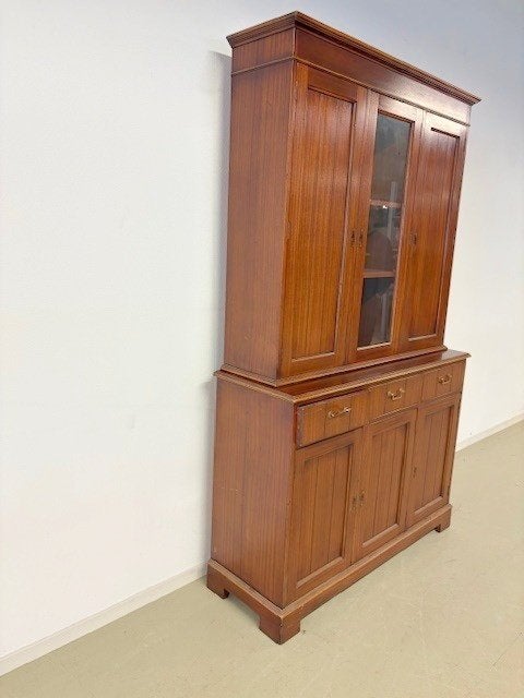 Engelse boekenkast zgn.Breakfront Bookcase, Ophalen, Gebruikt, Met deur(en), 200 cm of meer
