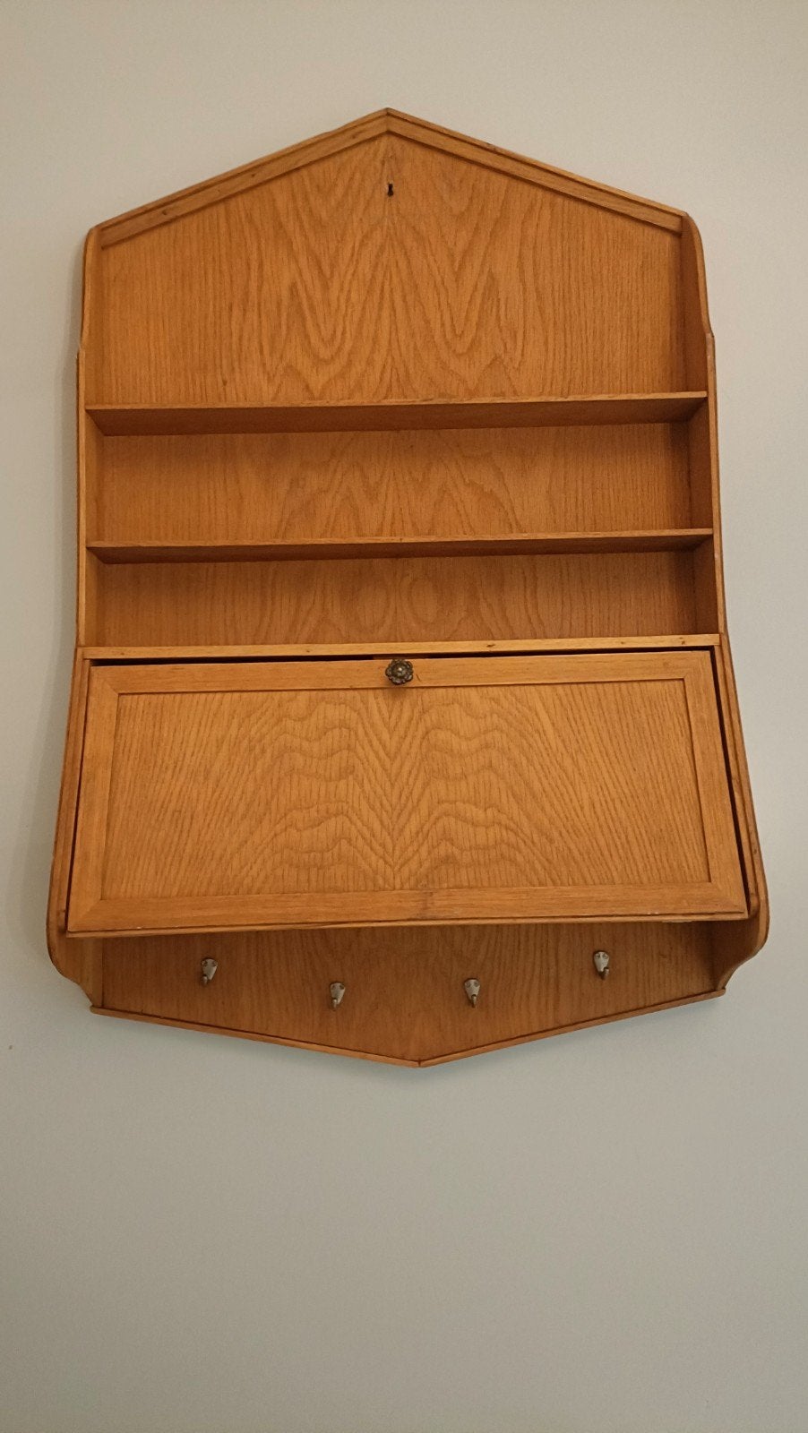 Vintage eiken wandrek wandkast wandmeubel, Ophalen