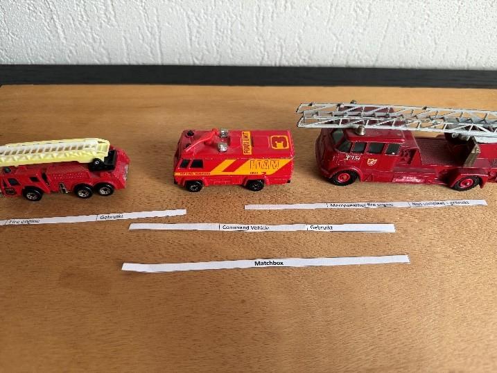 3x matchbox brandweer, Ophalen, Gebruikt, Bus of Vrachtwagen