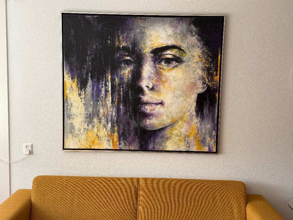 Prachtig schilderij van Laura Rominu, Antiek en Kunst, Kunst | Schilderijen | Klassiek, Ophalen, Doek, Portret of Personen, Olieverf