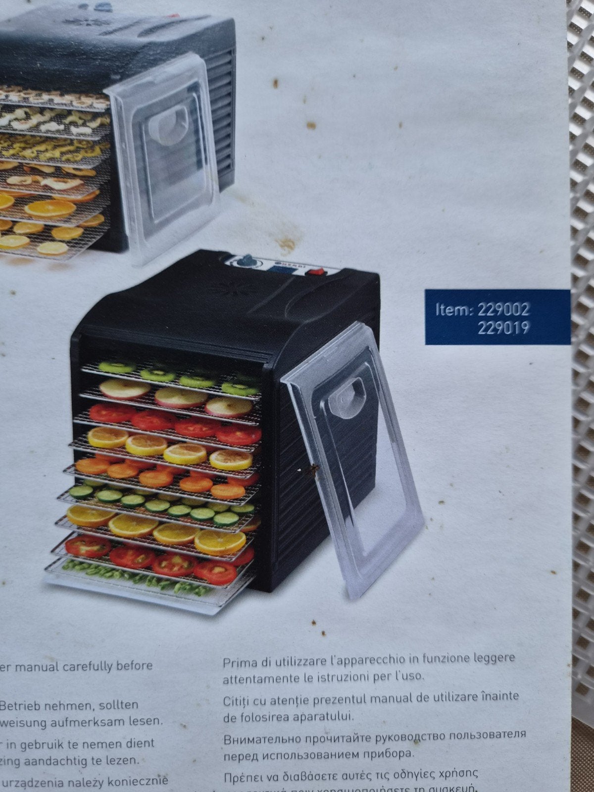 9 trays voedseldroogoven / dehydrator Hendi, Overige merken, Zo goed als nieuw, Vrijstaand, Verzenden
