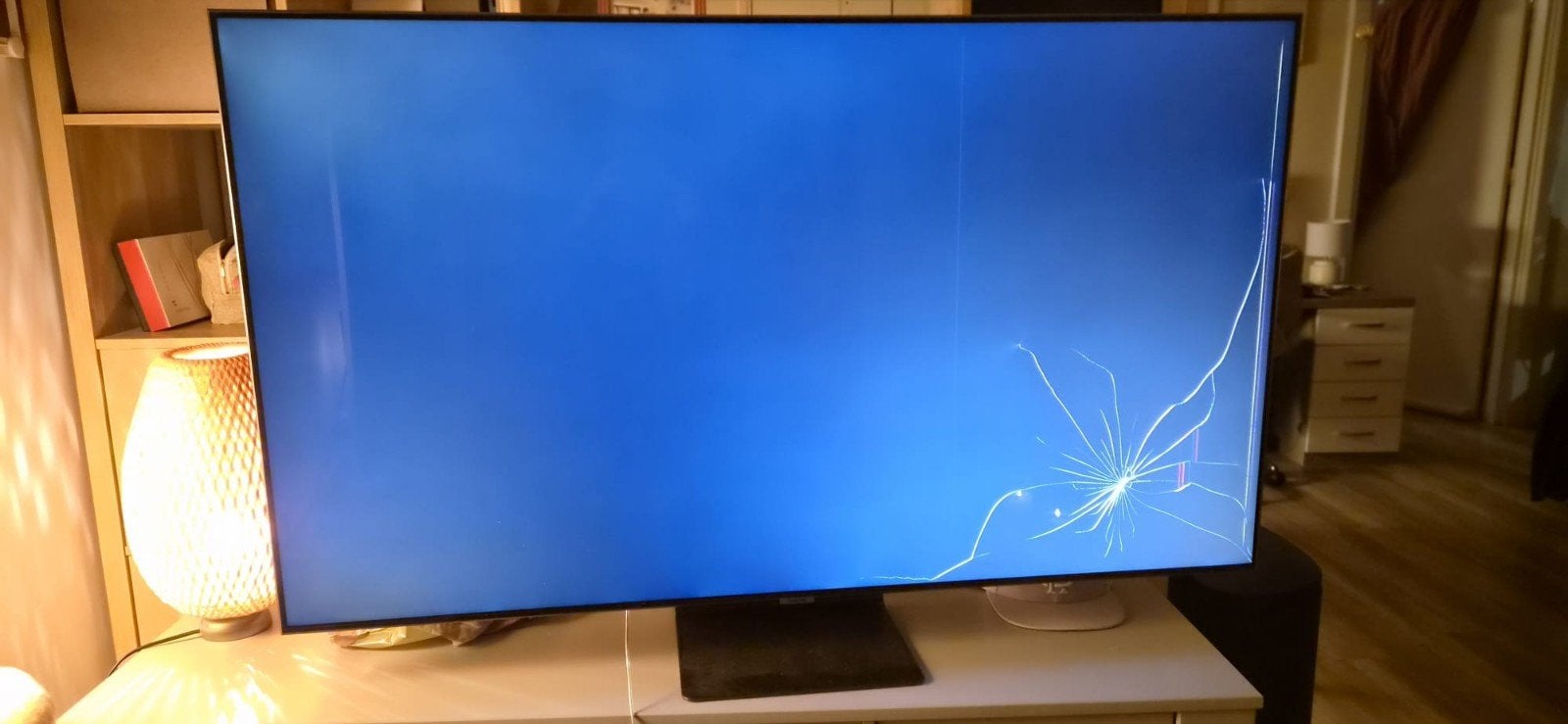 Samsung Q-led Q9 tv 55inch met kapot paneel, Ophalen, QLED, 100 Hz, Samsung
