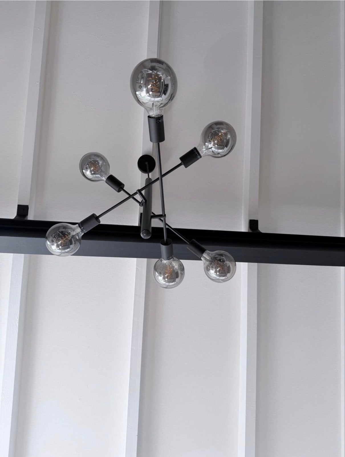 Moderne Sputnik Plafondlamp met 6 Lichtpunten, Ophalen, Zo goed als nieuw, Metaal, E27 (groot)