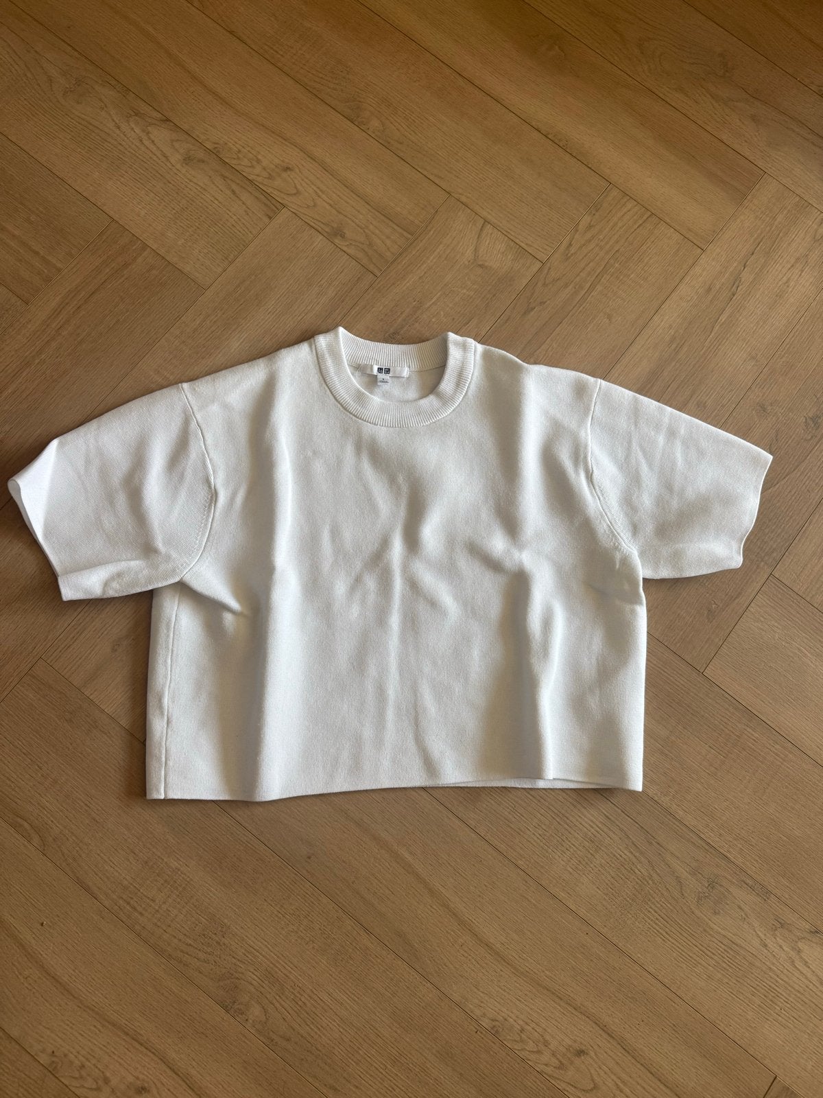 Uniqlo shirt top maat S, Kleding | Dames, Tops, Verzenden, Wit, Korte mouw, Maat 36 (S)