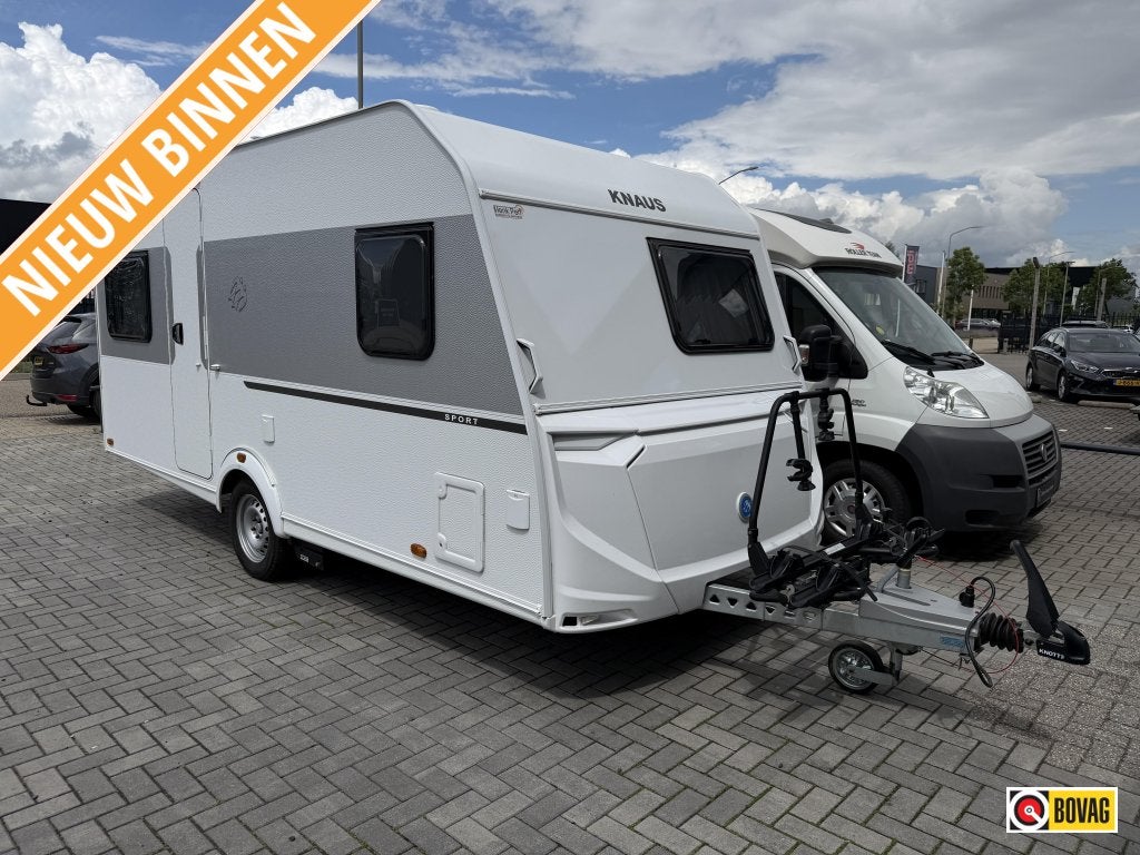 Knaus Sport 450 FU, Nagenoeg nieuw, Maxfan, Mover, Tent, Caravans en Kamperen, Kachel, Rondzit, Bedrijf, Overige typen