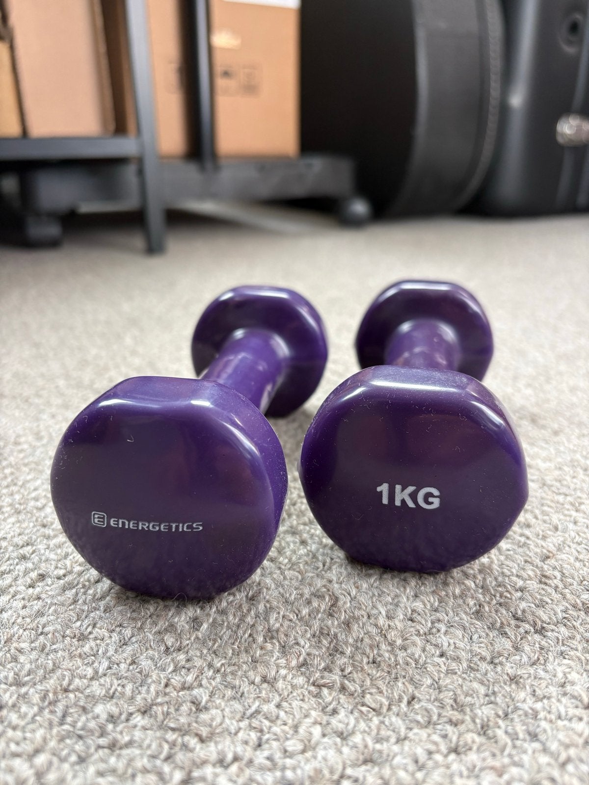 Energetics Dumbbells 1KG - Paars, Ophalen, Zo goed als nieuw, Armen, Dumbbell