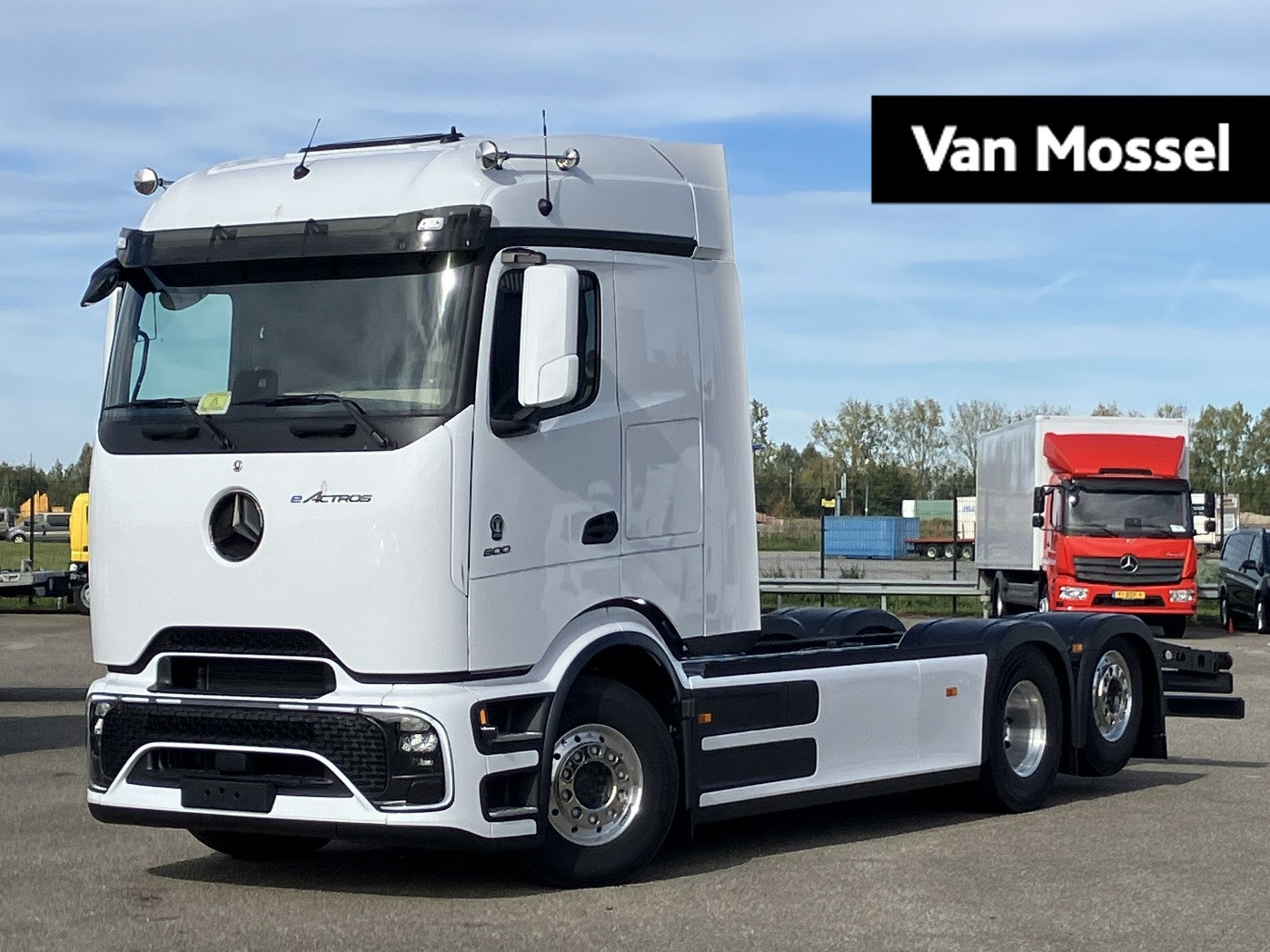 Mercedes-Benz eActros 600 L 6x2 Streamspace | wb4600 | niet, Auto's, Vrachtwagens, Stof, Zwart, Wit, Mercedes-Benz