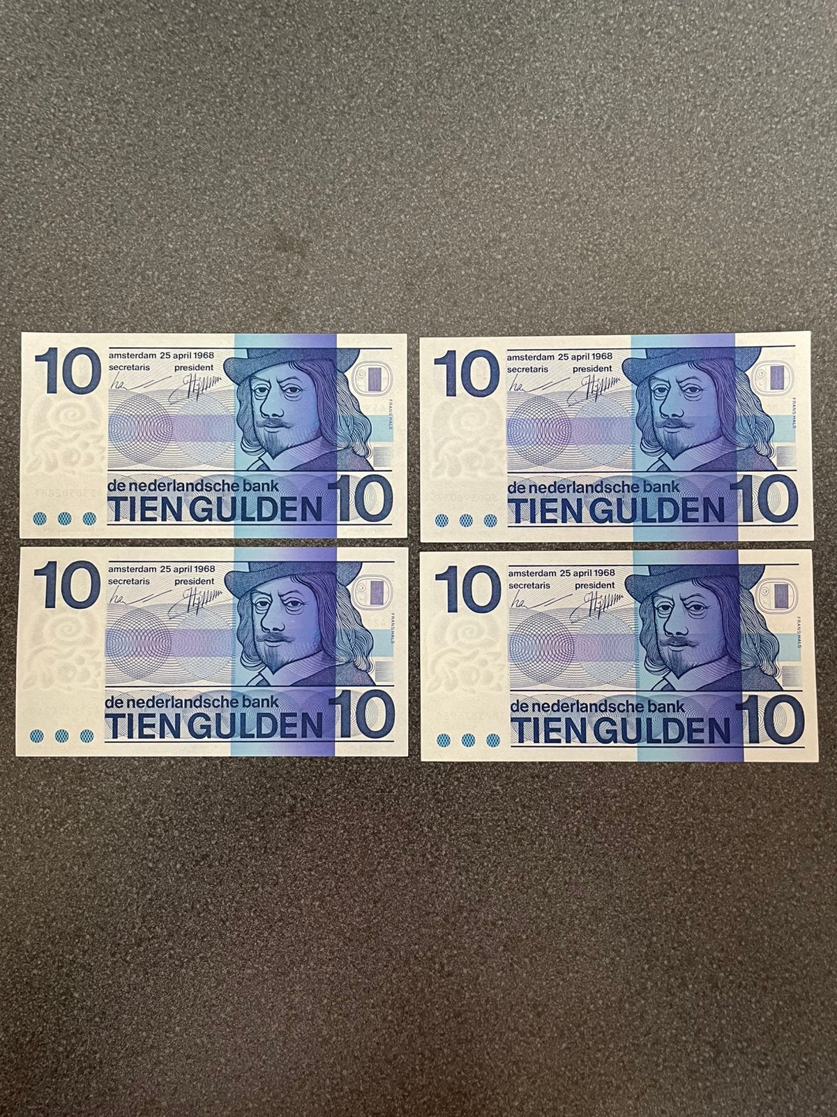 4x10 gld 1968 in nieuwstaat!, Postzegels en Munten, Bankbiljetten | Nederland, Ophalen of Verzenden, 10 gulden