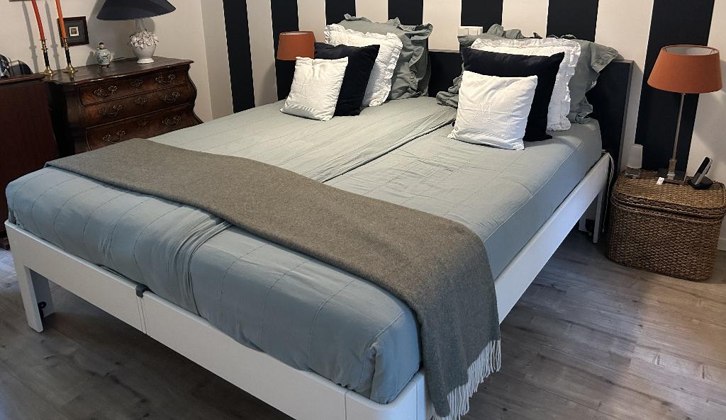 2x van Dijck Dekbedhoes Cotton Dream Seagreen 140x220cm zgan, Huis en Inrichting, Slaapkamer | Beddengoed, Eenpersoons, Dekbedovertrek