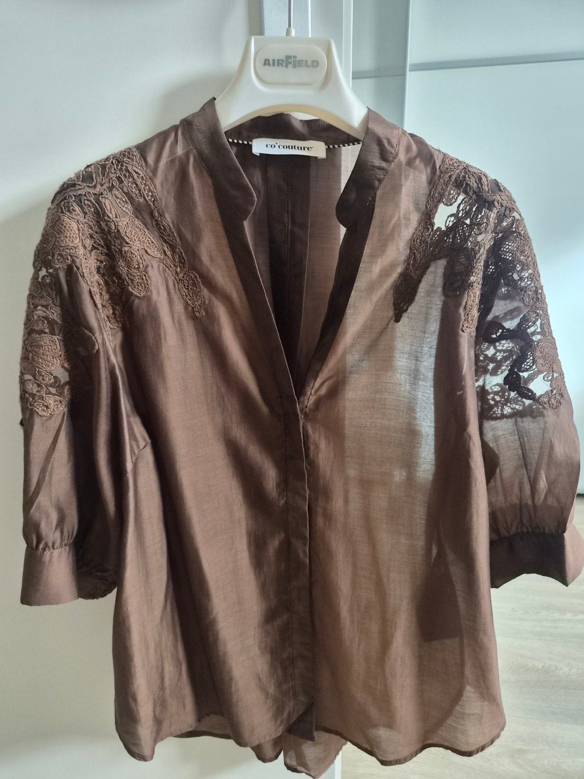 Co'Couture, blouse Kawa. Nieuw. Maat L. Donkerbruin, Bruin, Maat 42/44 (L), Nieuw, Co Couture