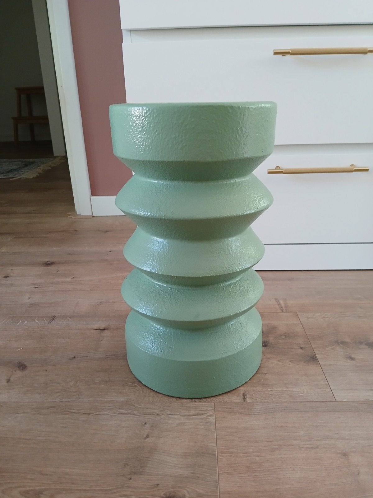 Keramieken bijzettafel/kruk HKliving Stoneware - groen, Huis en Inrichting, Tafels | Bijzettafels, Ophalen, Minder dan 55 cm, Rond