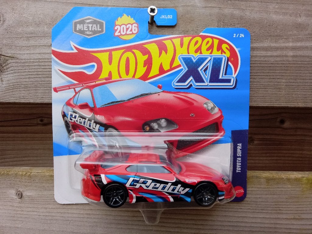 Toyota Supra 1/43 Hotwheels XL, Ophalen, Nieuw, Auto, Overige merken