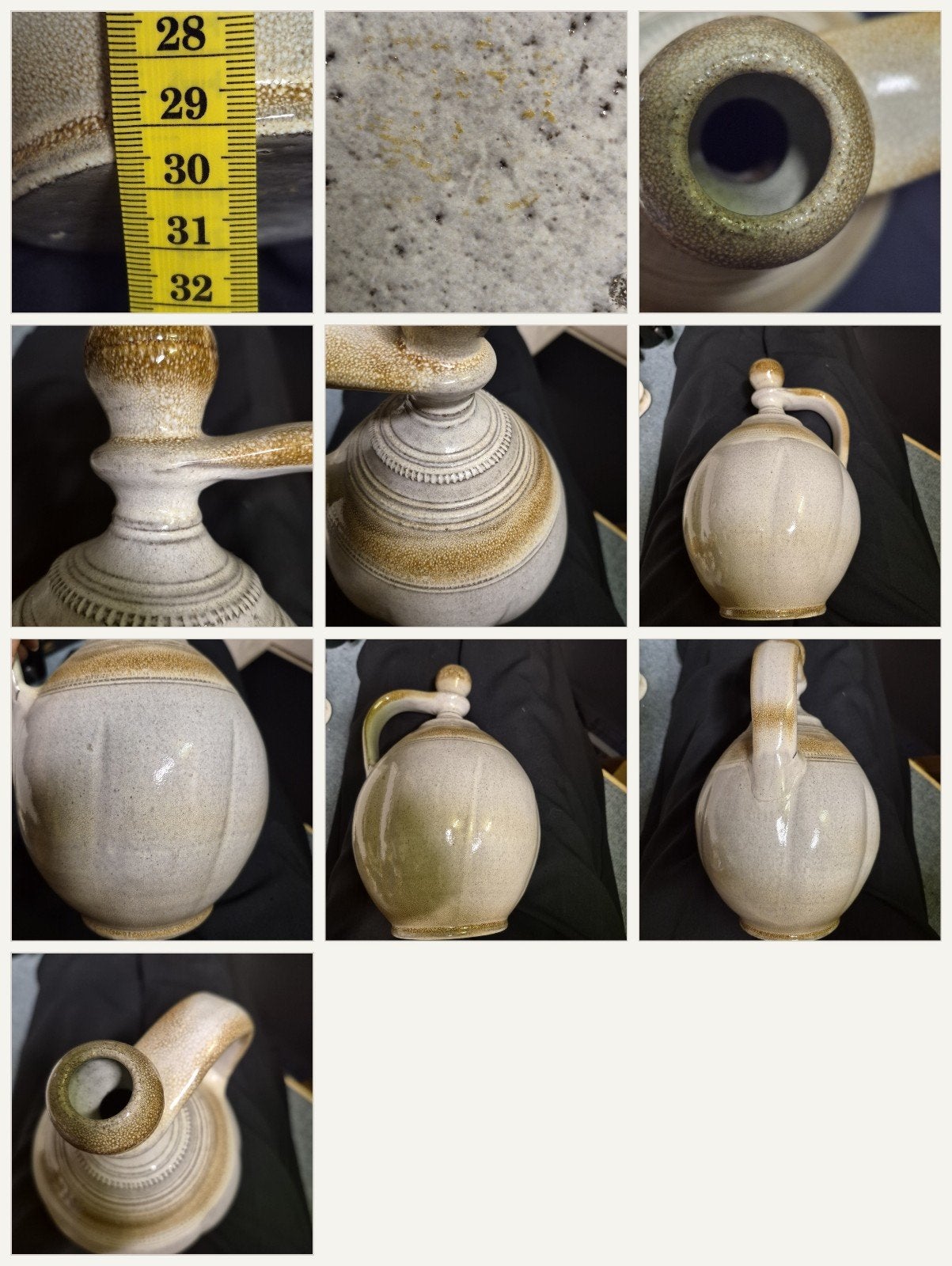 Vintage keramieken kruik vintage sierkan – bijzonder glazuur, Ophalen of Verzenden