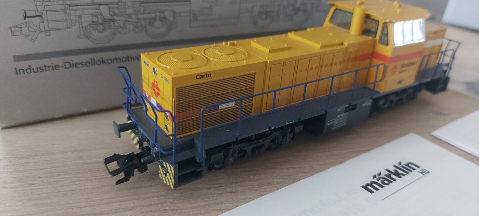Märklin Strukton MaK 1206 dieselloc Karin dig artnr 37658 ov, Ophalen, Wisselstroom, Locomotief, Zo goed als nieuw