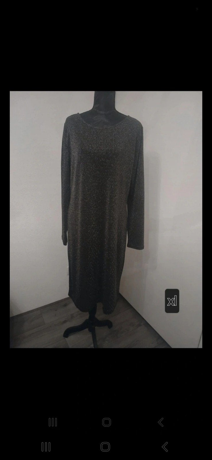 Xl glitter jurk nieuw, Ophalen, Zwart, Maat 46/48 (XL) of groter, Nieuw