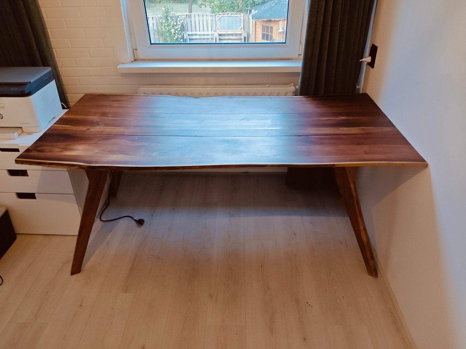Acacia Live Edge Eettafel 180x90x76 cm, Ophalen, 50 tot 100 cm, Zo goed als nieuw, 150 tot 200 cm