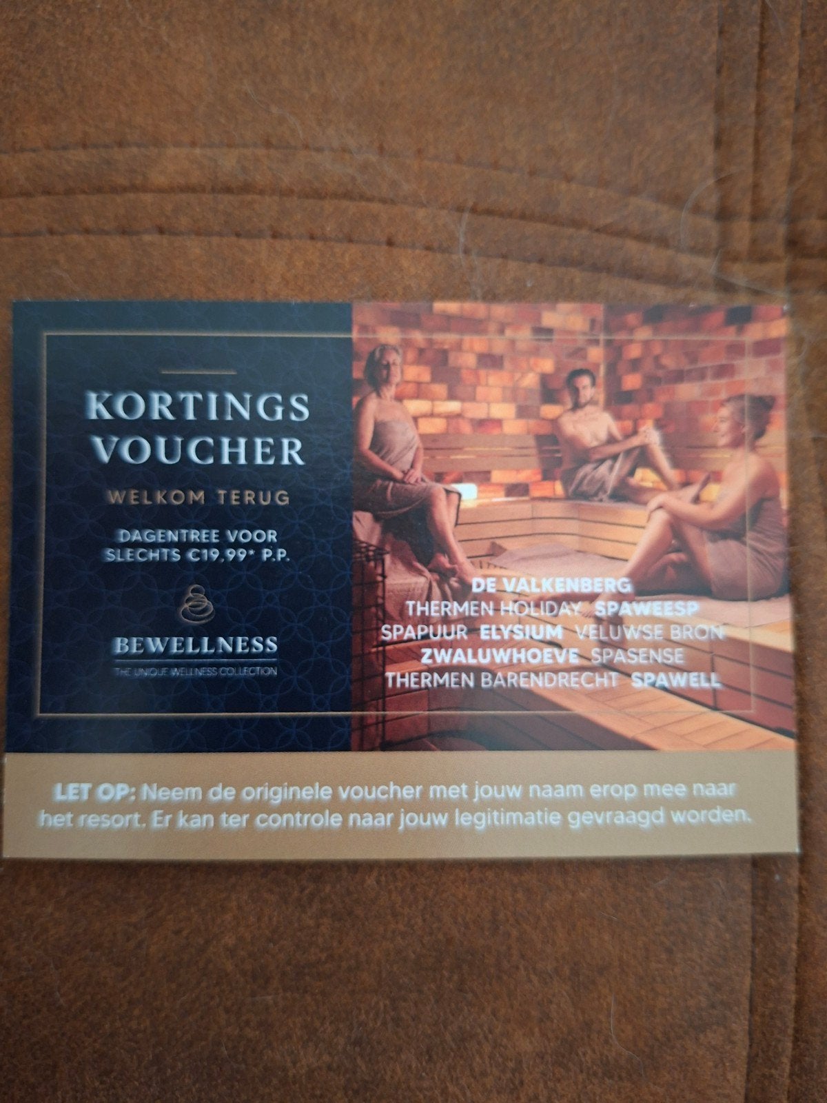 sauna ticket, wellness voucher 2 personen., Eén persoon, Cadeaubon, Spa of Sauna