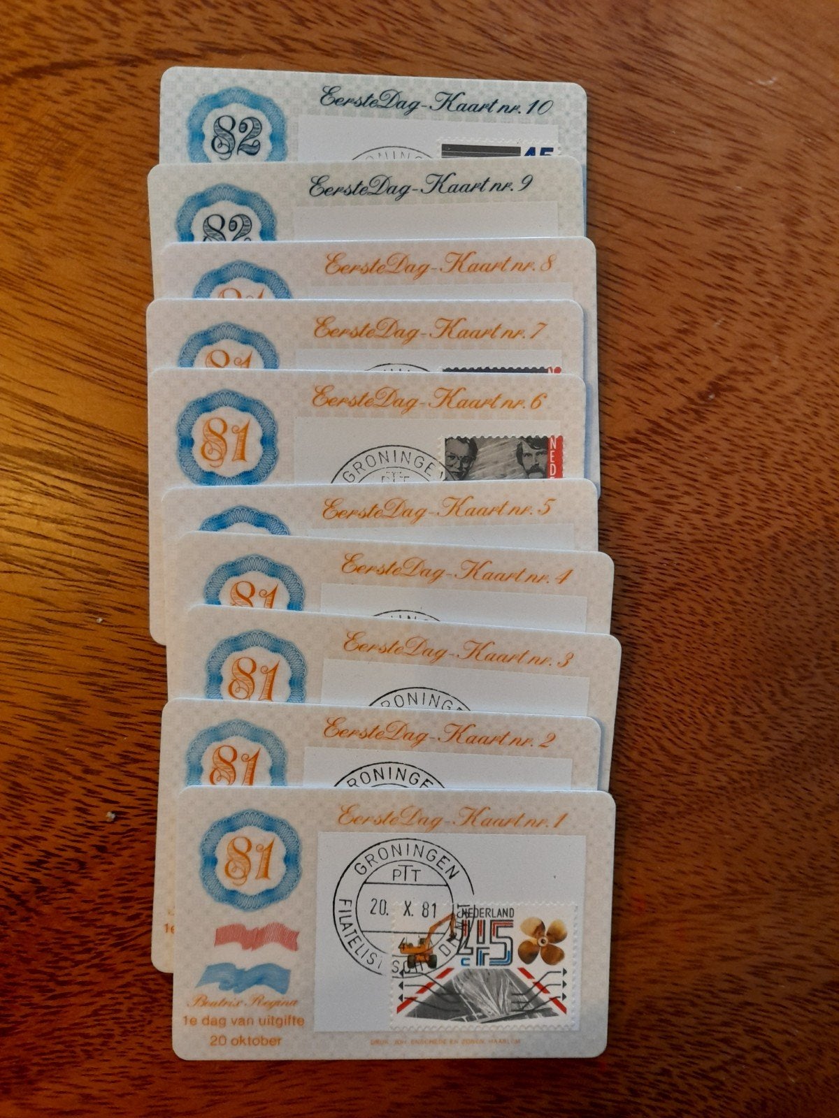Eerste Dag Kaarten 1 t/m 63, Postzegels en Munten, Ophalen of Verzenden, Gestempeld, Overige thema's
