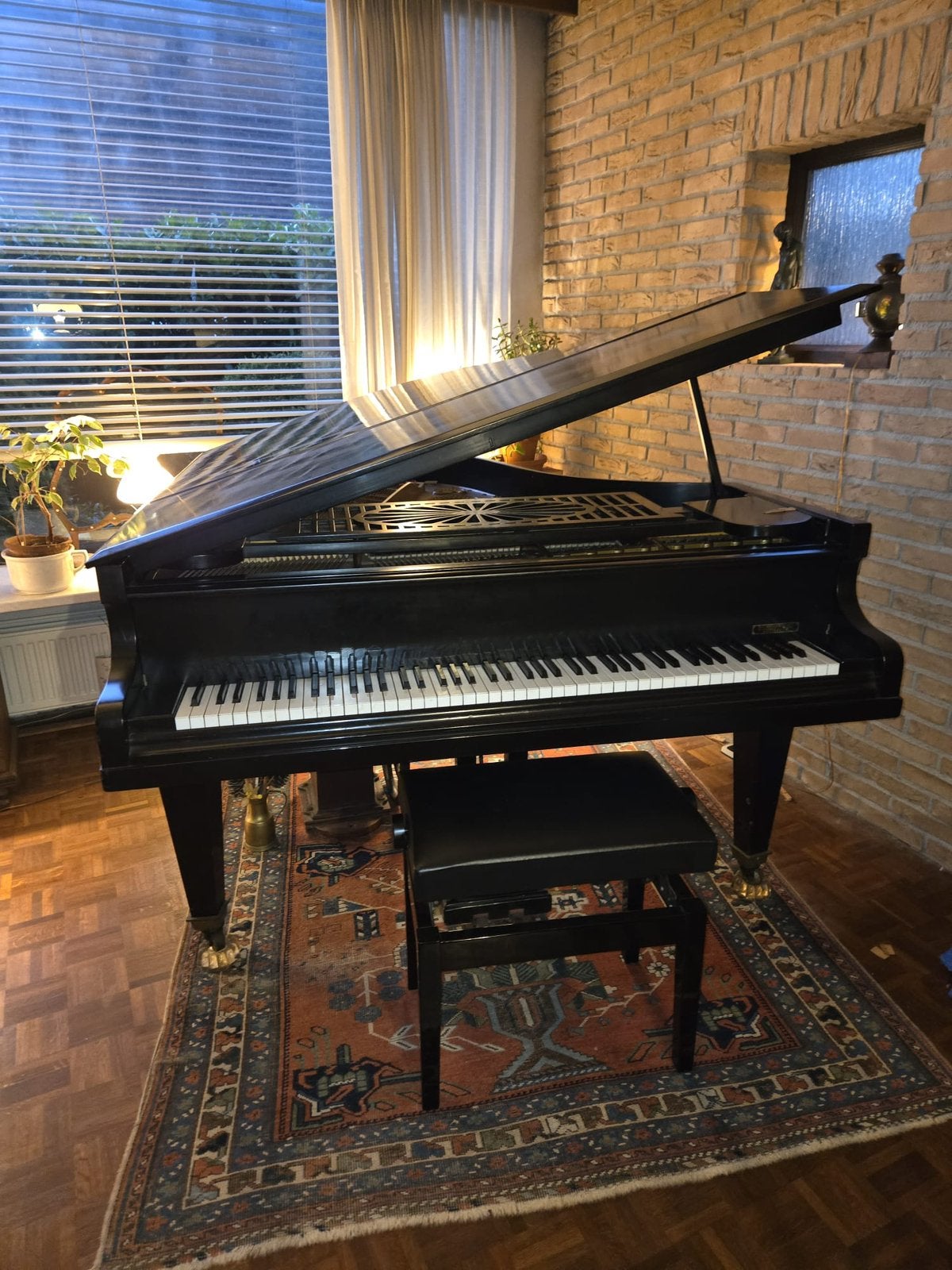 Prachtig klinkende C. Bechstein M vleugel met lichte aanslag, Muziek en Instrumenten, Ophalen, Gebruikt, Zwart, Hoogglans