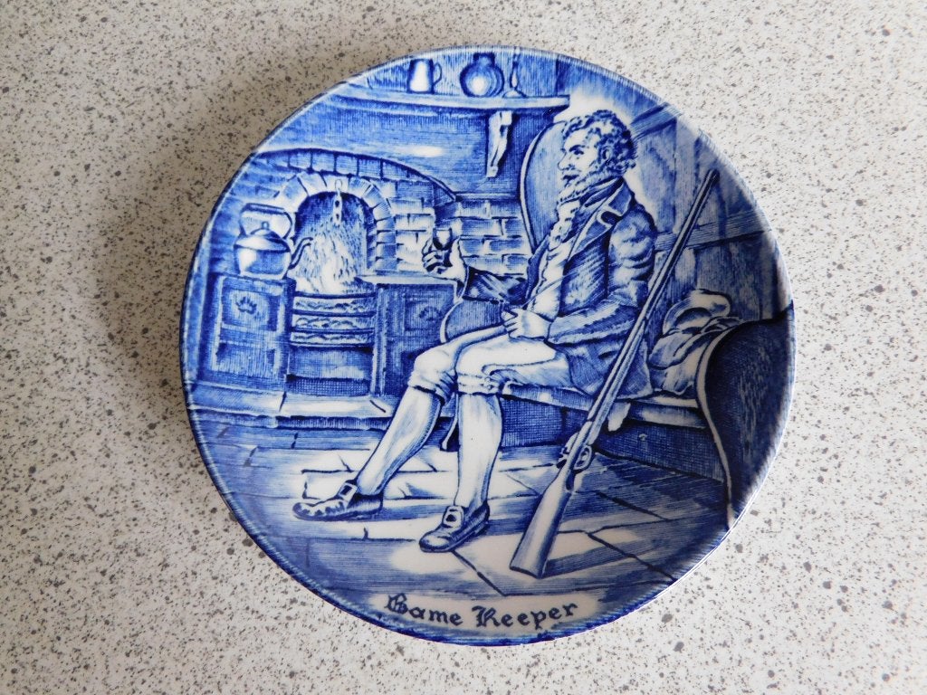 Bord 11 cm. Blauw Game Keeper Enoch Wedgwood, Antiek en Kunst, Antiek | Wandborden en Tegels, Ophalen of Verzenden