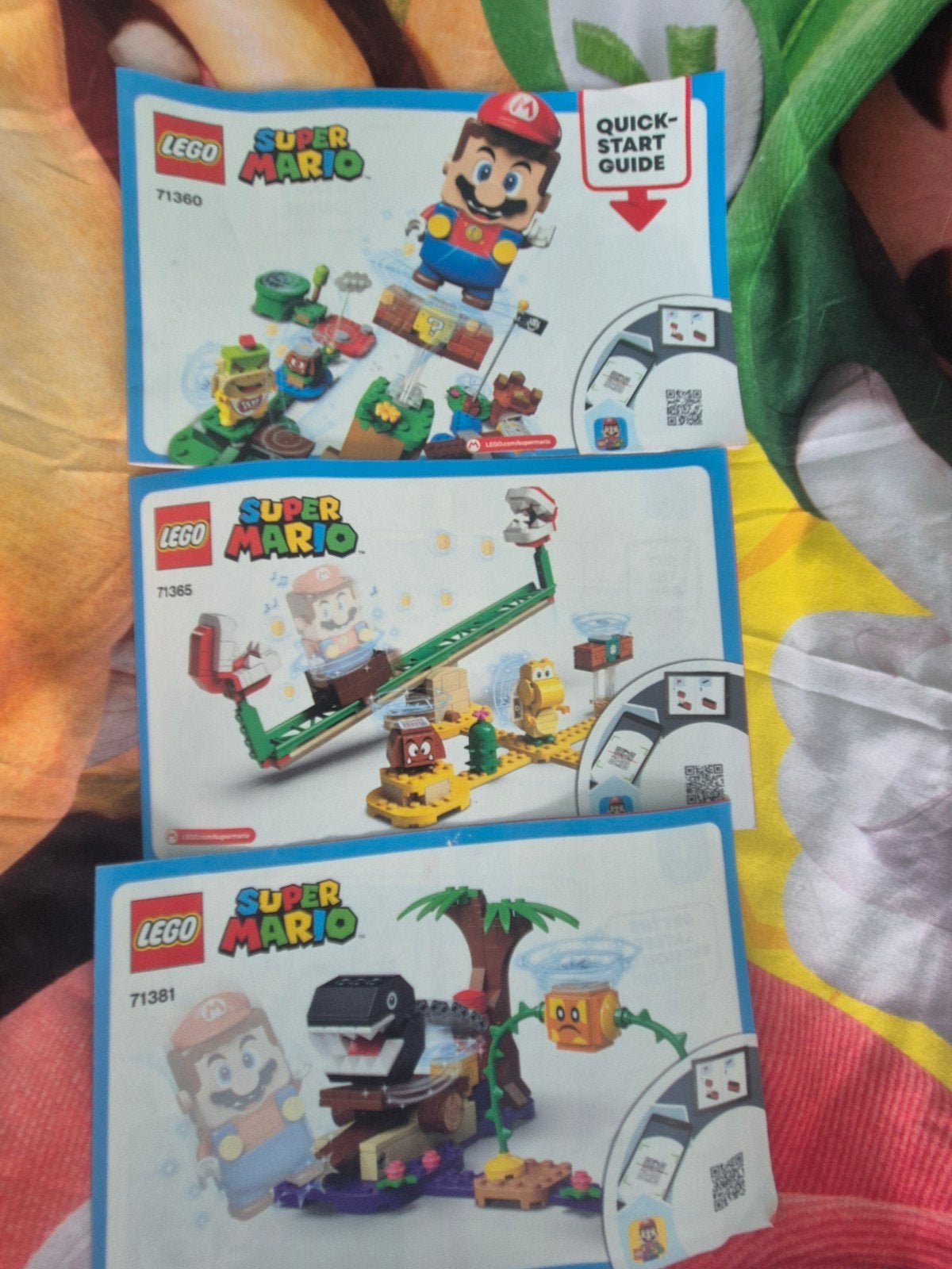 Lego Super Mario sets 71360, 71365, 71361 met handleidingen, Gebruikt, Lego, Ophalen of Verzenden, Complete set