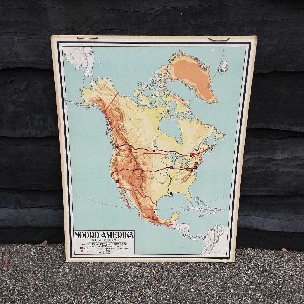 Schoolplaat Noord-Amerika, Ophalen, Aardrijkskunde