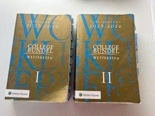 Collegebundel Wetteksten 1 en 2 2025-2026 Privaat en Publiek, Boeken, Ophalen of Verzenden, Beta, Zo goed als nieuw, WO