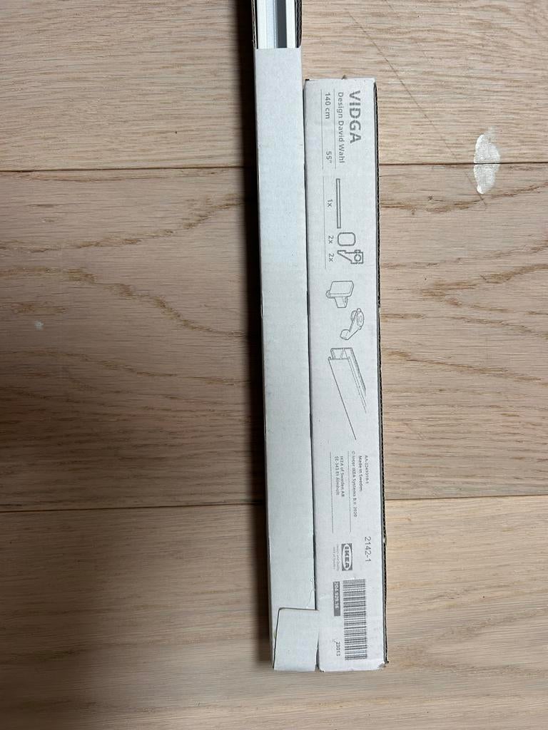 VIDGA gordijnrails IKEA nieuw! 2x 140cm, Ophalen, Nieuw, Wit, Minder dan 100 cm
