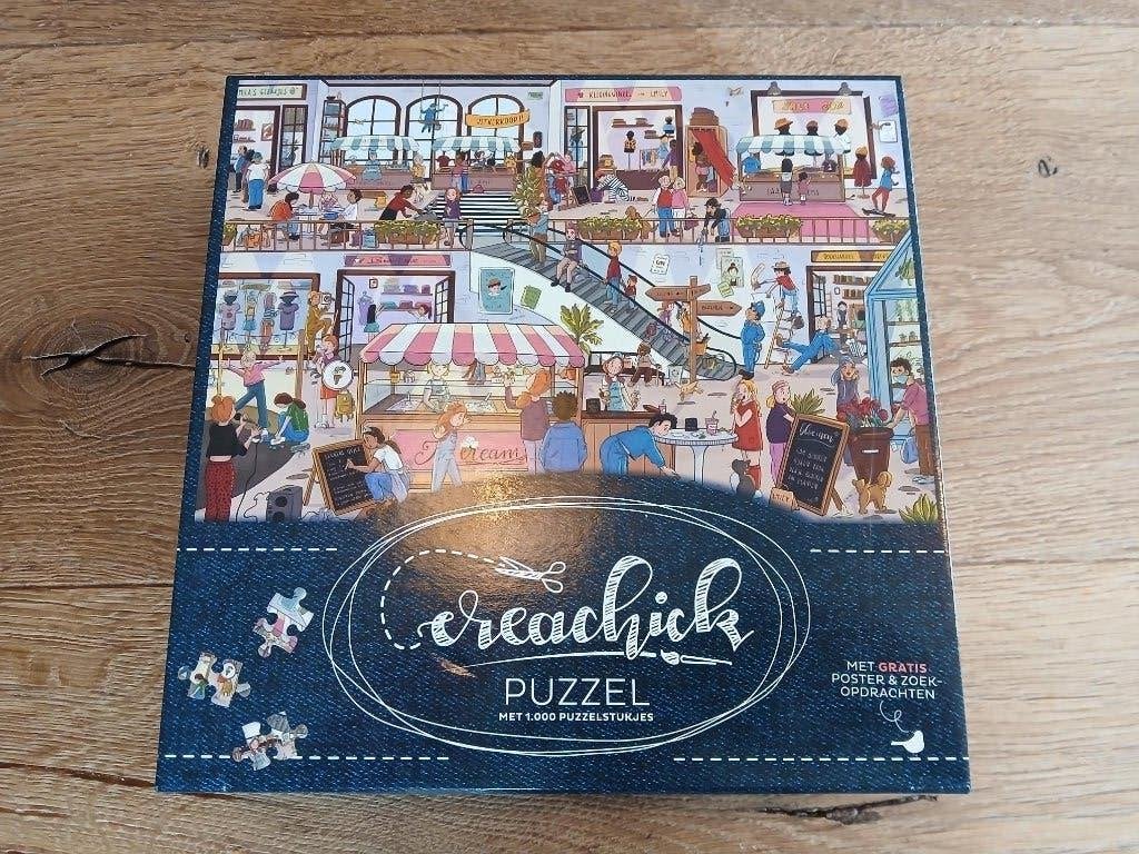 CreaChick Puzzel 1000 stukjes, Ophalen of Verzenden, 500 t/m 1500 stukjes, Zo goed als nieuw