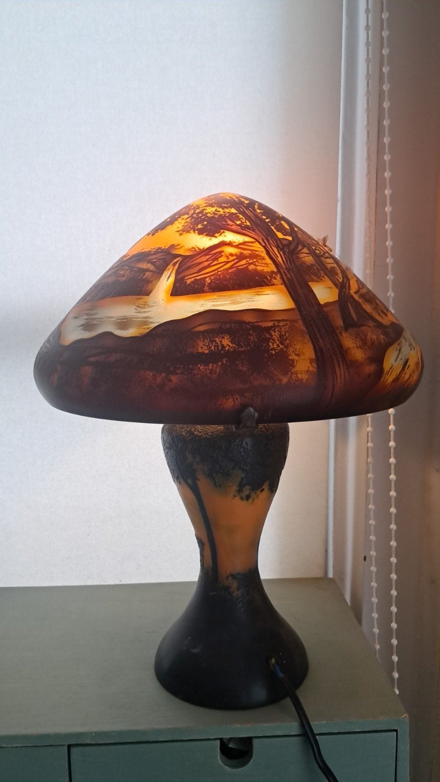 Lamp Galle-Jugendstil-Art Deco-stijl blikvanger !!!!!!!, Ophalen of Verzenden