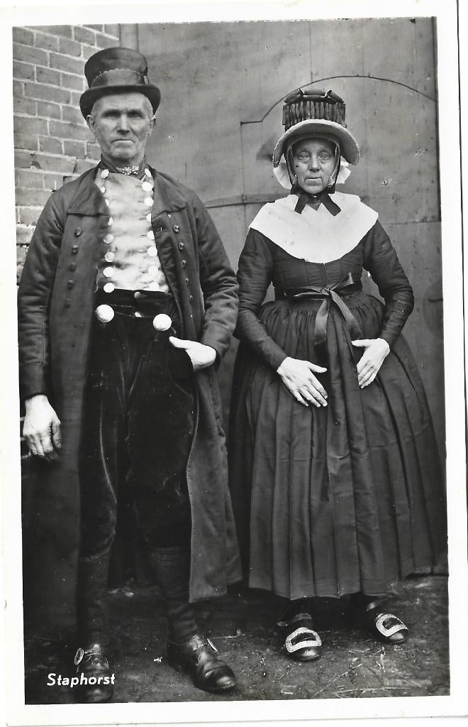 Staphorst; Klederdracht, Verzenden, 1940 tot 1960, Gelopen, Overijssel