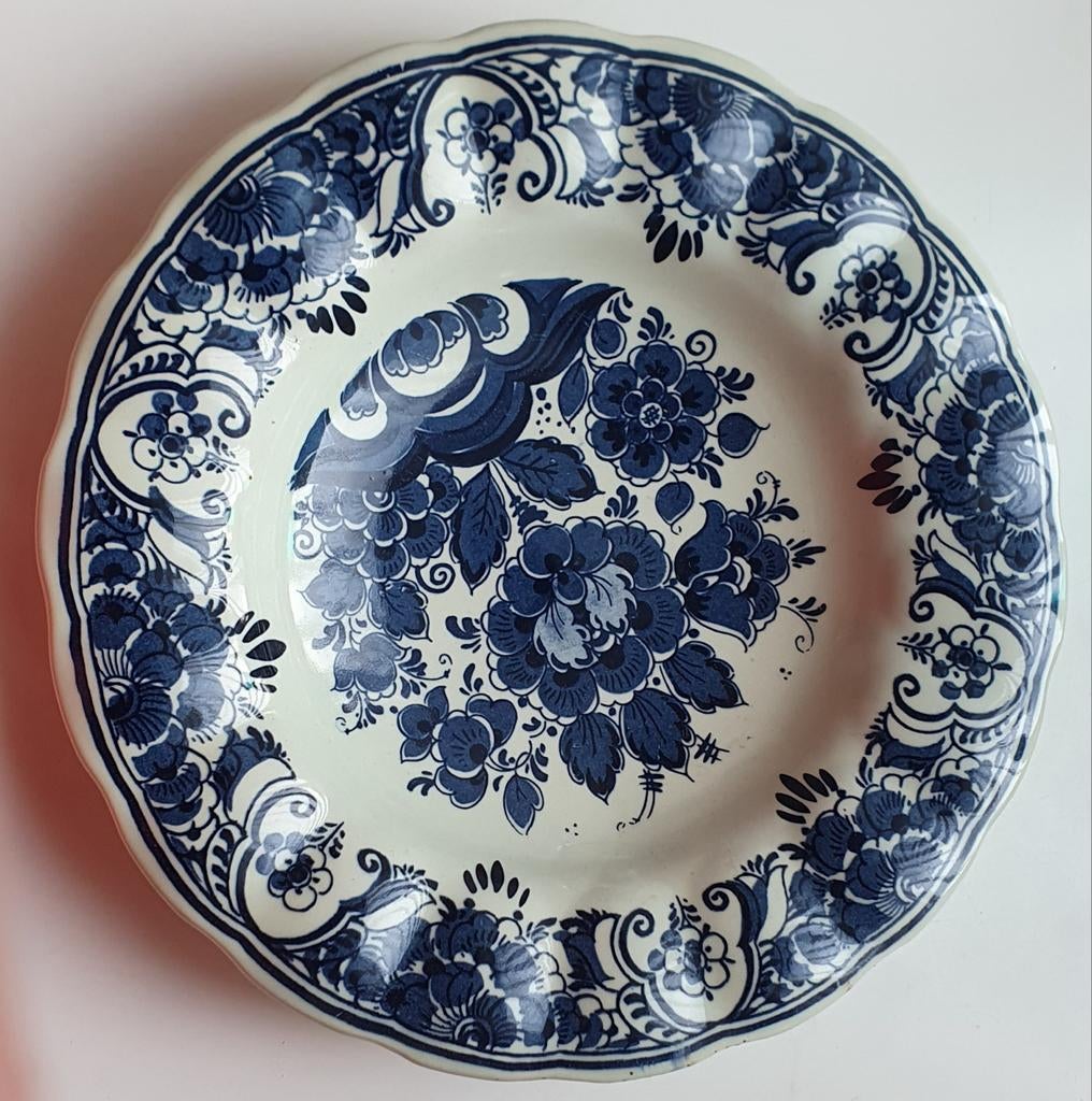 Delfts Blauw Wandbord - Handgeschilderd Distel, Antiek en Kunst, Antiek | Wandborden en Tegels, Ophalen of Verzenden