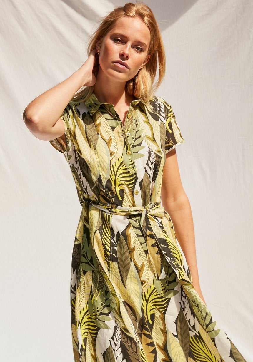 Kyra & co 100% linnen jurk maat 44, Kleding | Dames, Overige kleuren, Maat 46/48 (XL) of groter, Nieuw, Ophalen of Verzenden