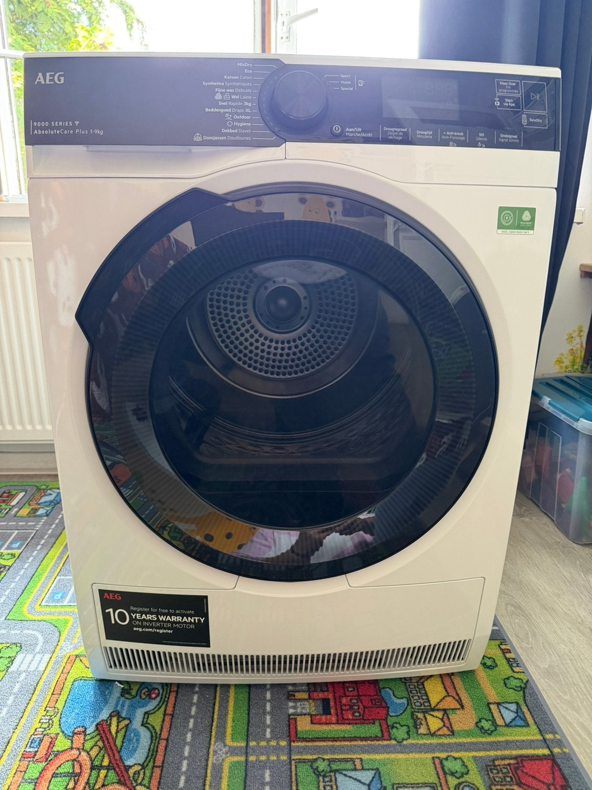 Nieuwe AEG droger, 10 kg of meer, Ophalen of Verzenden, Zo goed als nieuw, Minder dan 85 cm