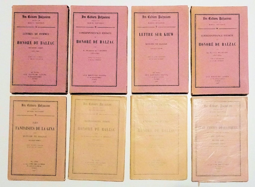 Les Cahiers Balzaciens 1923-28 Deel 1 t/m 8 - Honoré Balzac, Ophalen of Verzenden