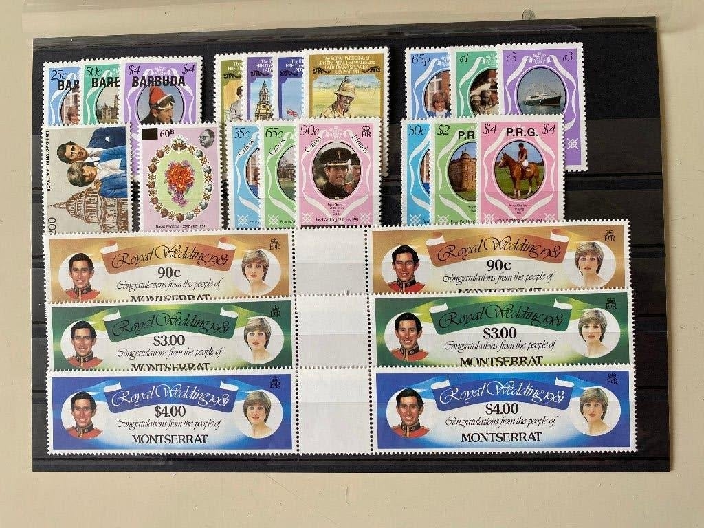 BRITISH COMMONWEALTH Postfris materiaal huwelijk C & Diana, Postzegels en Munten, Postzegels | Volle albums en Verzamelingen, Buitenland