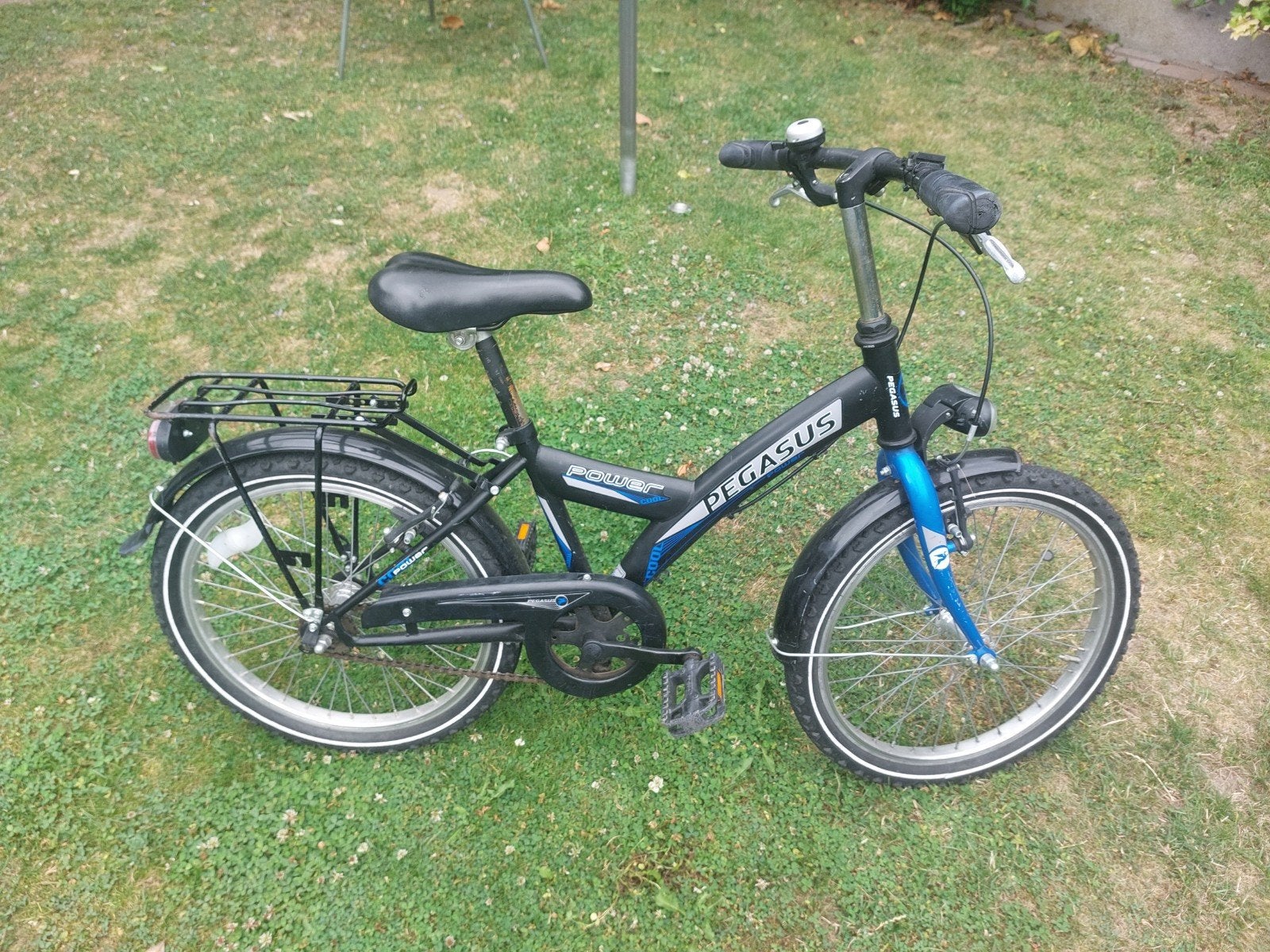 Pegasus Power kinderfiets 20 inch - Zwart/Blauw, Ophalen, Gebruikt, 20 inch of meer