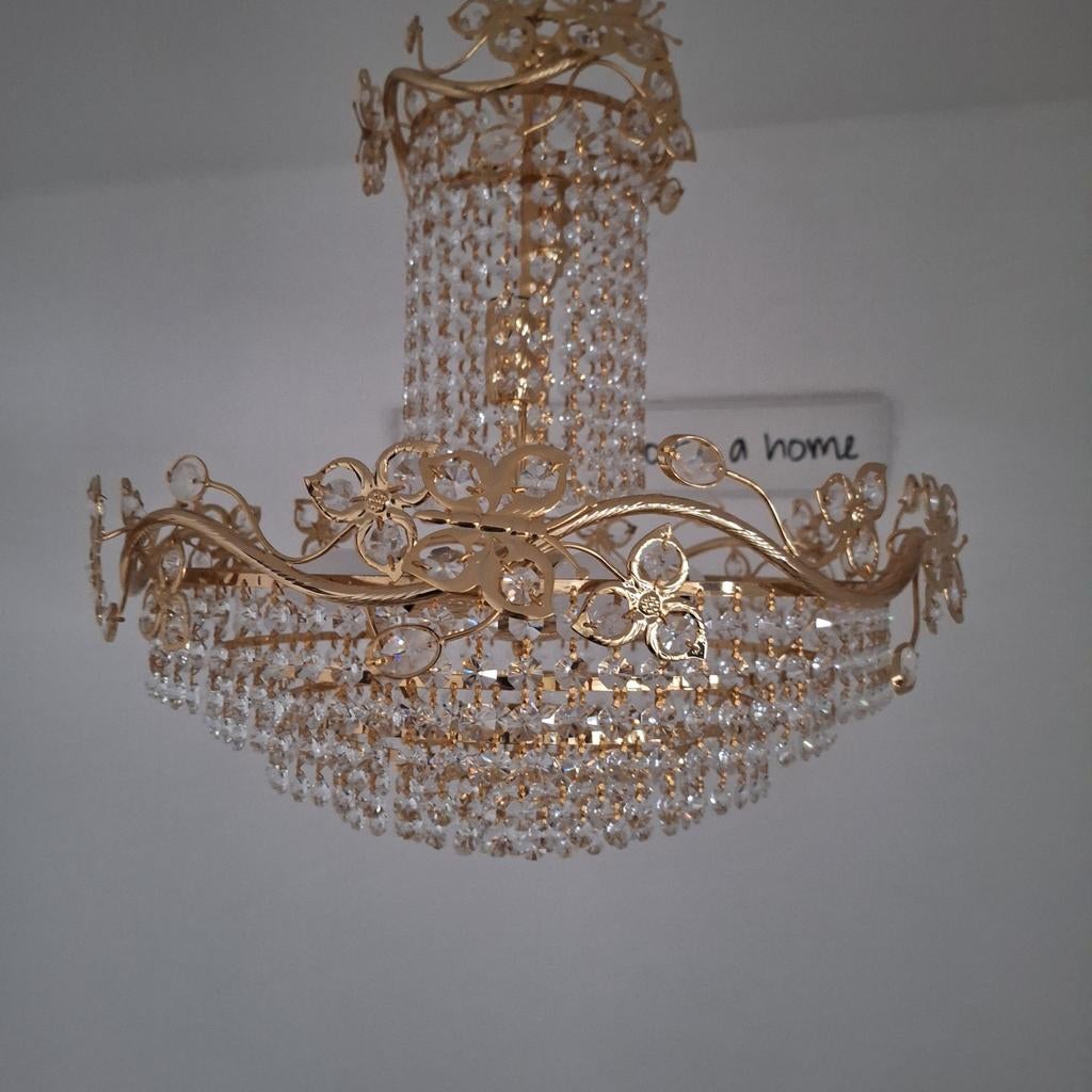 Echte Swarovski kroonluchter hanglamp, Ophalen, Zo goed als nieuw