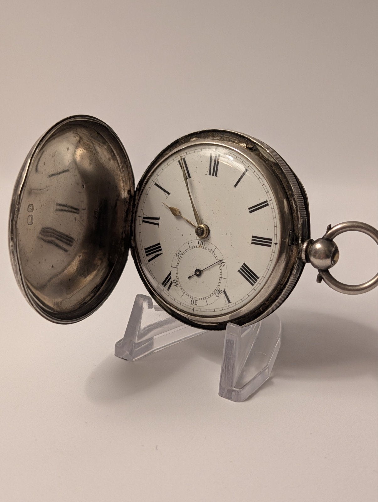 Antiek Wyatt Brighton Zakhorloge - Zilveren Kast, Sieraden, Tassen en Uiterlijk, Horloges | Antiek, Overige merken, Zakhorloge