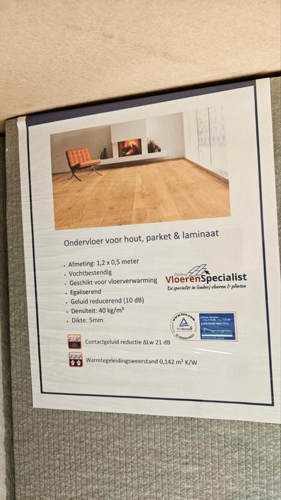 XPS ondervloer 25,8 m2, Ophalen of Verzenden, Nieuw