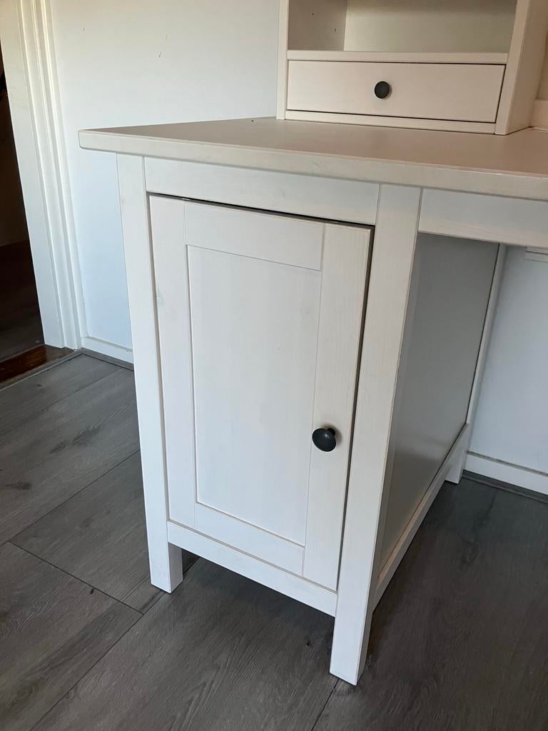 IKEA Hemnes Bureau met opzetstuk - Wit, Huis en Inrichting, Ophalen, Gebruikt, Scandinavisch, IKEA