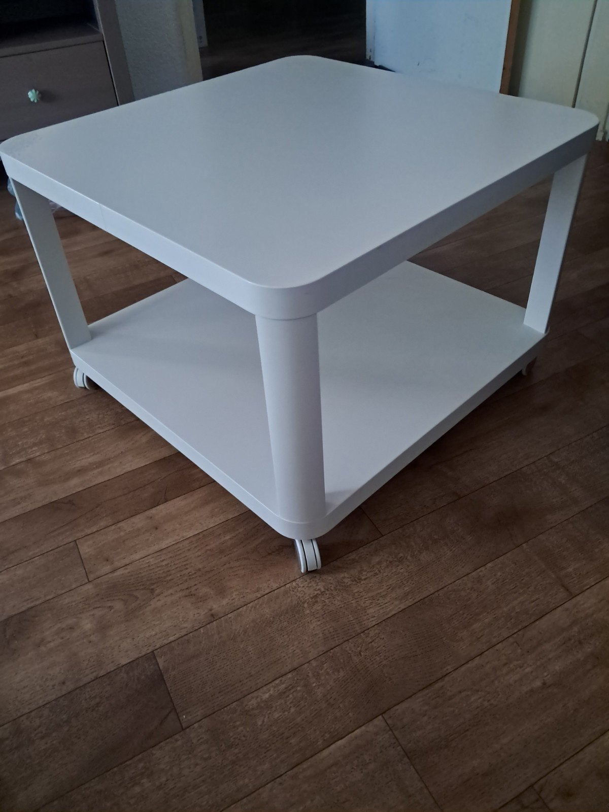(salon) tafel op wielen ikea, Ophalen, 50 tot 100 cm, Vierkant, 50 tot 100 cm