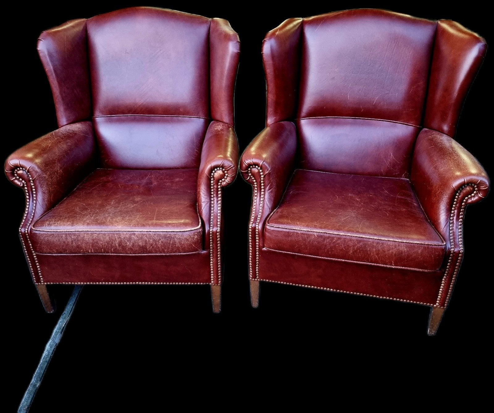 2x Chesterfield oor fauteuil Muylaert + BEZORGING GRATIS, Gebruikt, ., Chesterfield, Ophalen of Verzenden