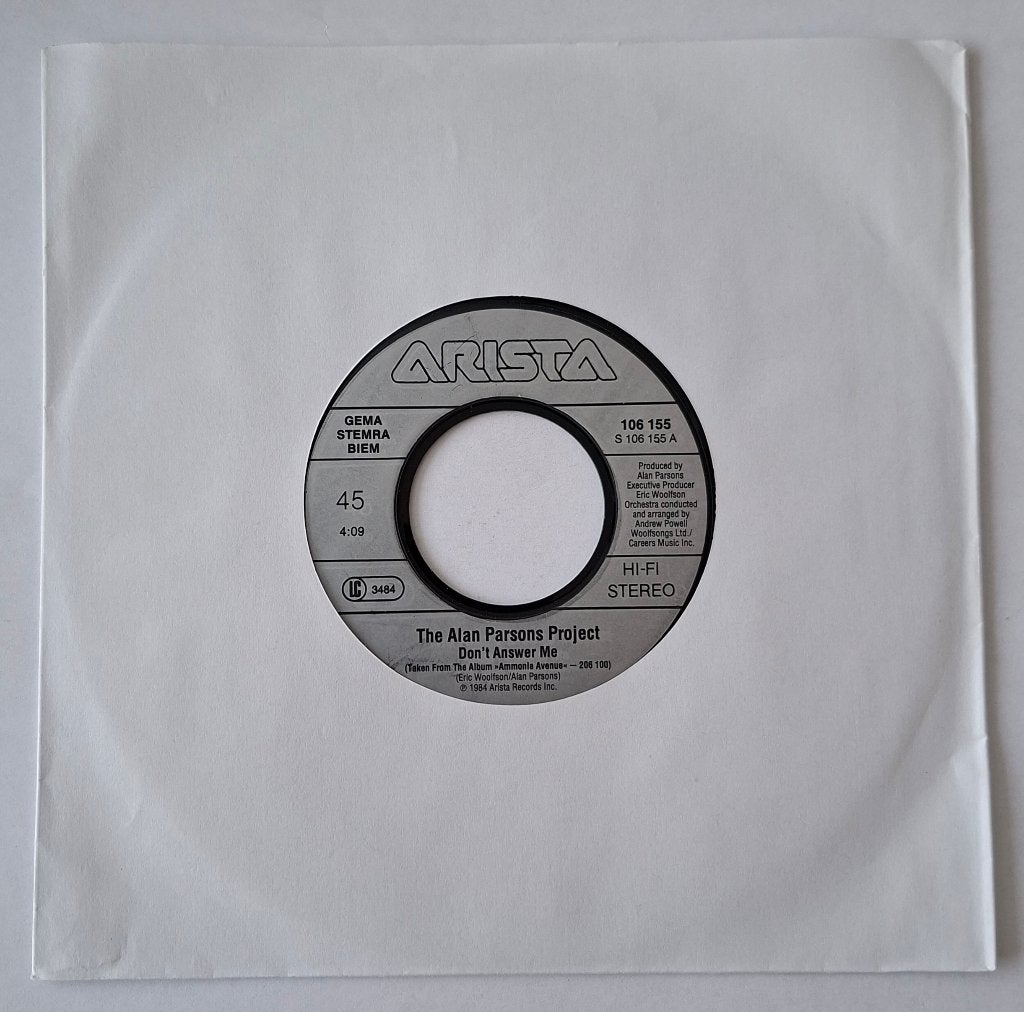 The Alan Parsons Project - Don't answer me, Ophalen of Verzenden, Gebruikt, Pop