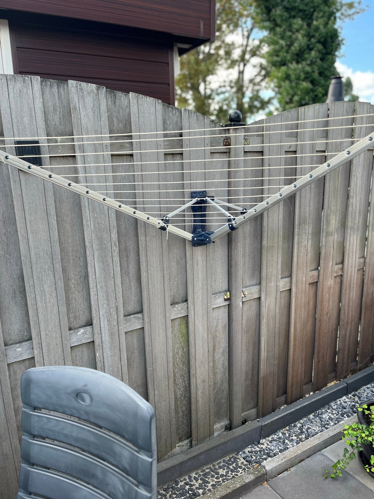 Wanddroogrek aluminium 24m waslijn inklapbaar, Tuin en Terras, Ophalen of Verzenden, Zo goed als nieuw, Wasrek