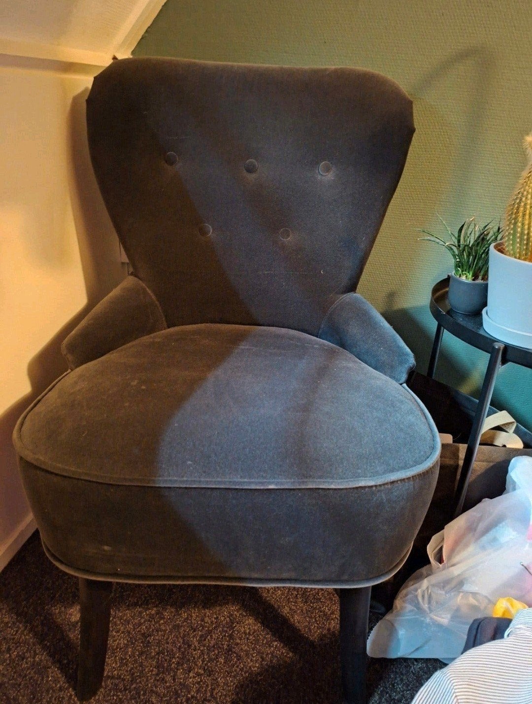 Fauteuil Remsta Ikea zwart, Ophalen, Zo goed als nieuw, Minder dan 75 cm, 50 tot 75 cm