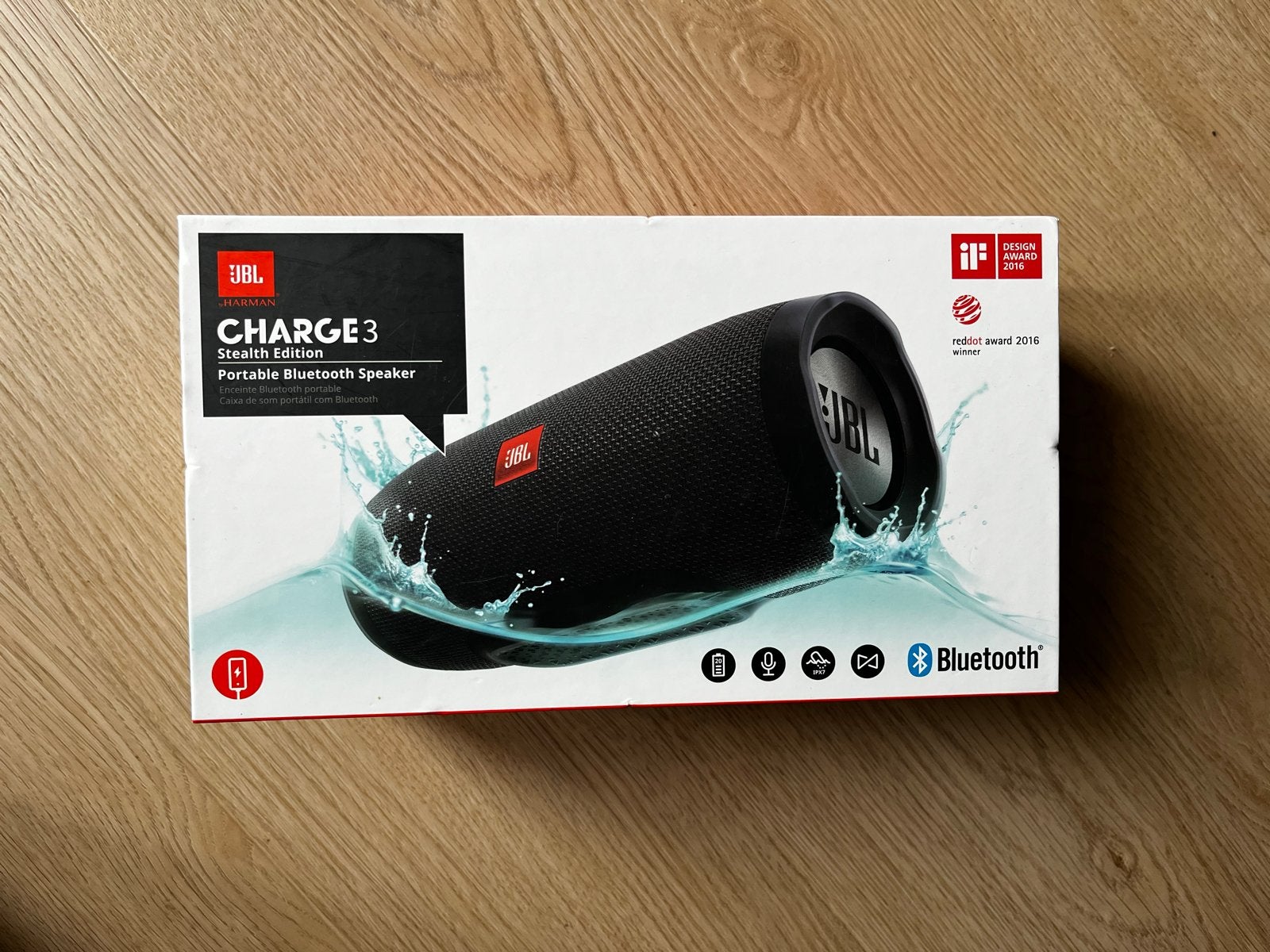 JBL Charge 3 Stealth Edition Bluetooth Speaker - Gebruikt, Gebruikt, JBL, Ophalen of Verzenden, Draagbare speaker