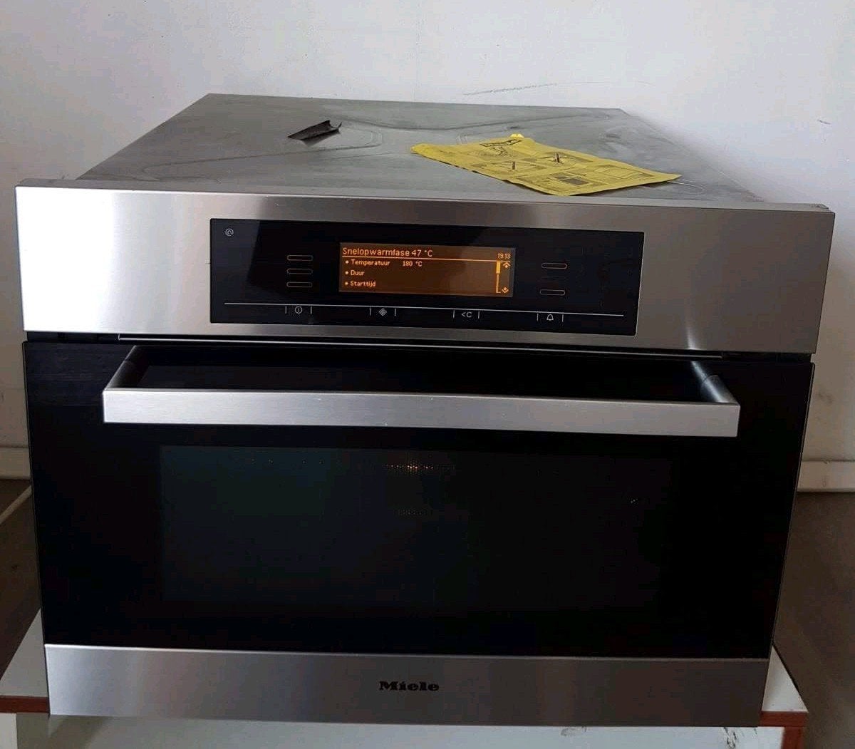 MIELE ovenset: combi magnetron/ oven + bijpassende stoomoven, Ophalen, 45 tot 50 cm, Hete lucht, Inbouw